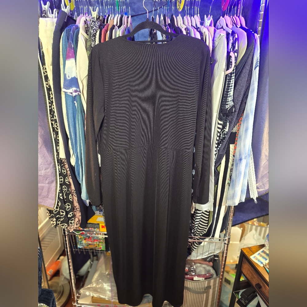 18/20 NWOT ELOQUII Body Con/Midi Dress 22-24"ptp 52"Long 19.5-22.5"Waist SO CHIC - Picture 2 of 14